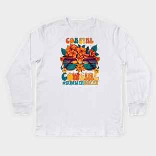 Coastal Cowgirl Summer Break Kids Long Sleeve T-Shirt